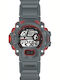 Herrenuhr Jaga Zm1132 Digital Graues Gummiarmband