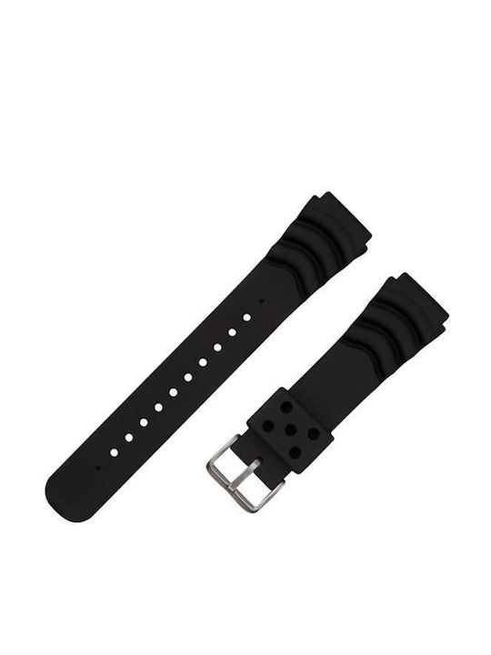 Pu Strap Emporiou Seiko Diver's Black 20mm