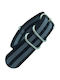 Fabric Nato Zulu Strap Black-Grey Heavy Duty 20mm