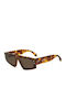 Isabel Marant Men's Sunglasses with Brown Tartaruga Plastic Frame and Brown Lens