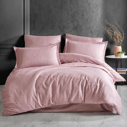 Pucioasa Σετ Σεντόνια Μονά με Λάστιχο 100x200εκ. Pink (3τμχ)