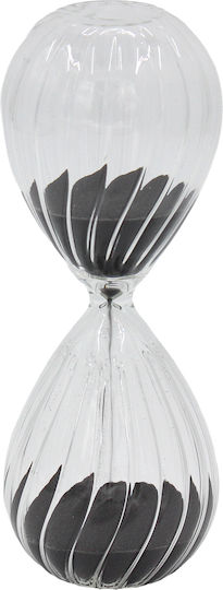 Decorative Glass Hourglass Φ6x16 Transparent With Black Sand Keskor 69831
