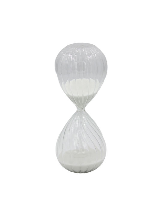 Decorative Glass Hourglass Φ8x20 With Transparent White Sand Keskor 69832