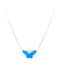Colier Fluture Opal Placat cu Aur Argint 925°
