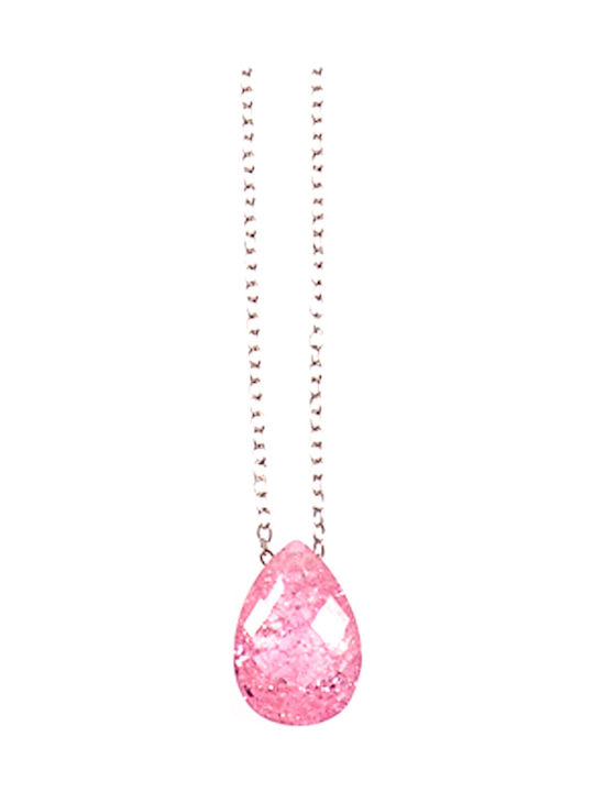 Colier Argint Placat cu Aur Zircon Sst1