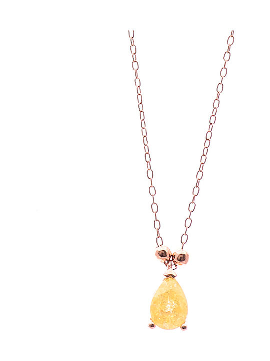 Colier Argintat Placat cu Aur Zircon Pks1