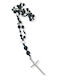 Ananna Cross Metal Hematite Black Rosary Necklace