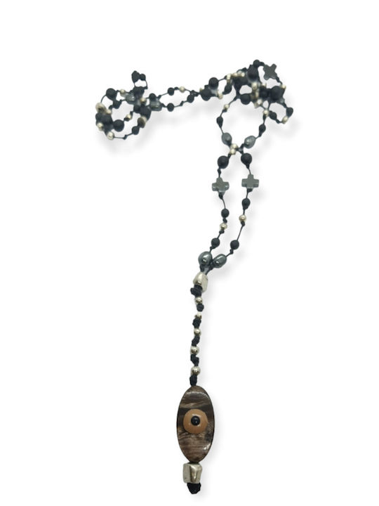 Ananna Eye Brown Hematite Rosary Necklace