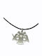 Silver 925 Double-Headed Eagle Necklace AEK Leather Cord Silver Clasp