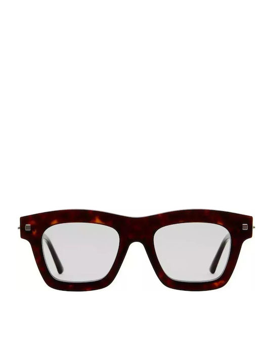 Kuboraum Maske Men's Sunglasses with Brown Tartaruga Plastic Frame and Brown Lens