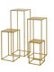 Metallische Quadratische Basisständer 22x22x40cm Gold