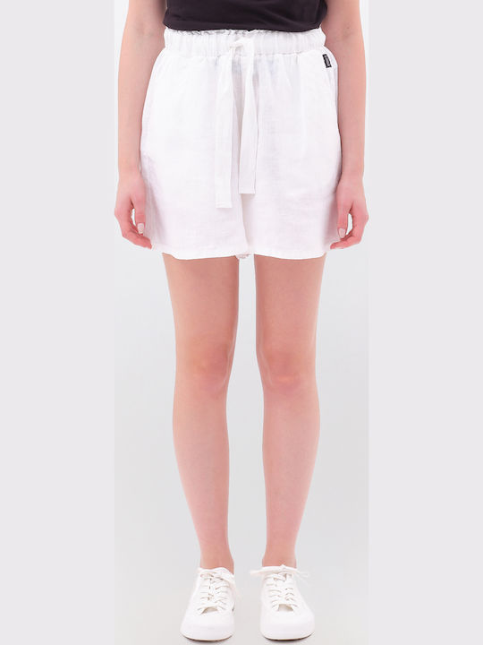 Women's Linen Shorts White