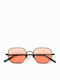 Common Sense Men's Sunglasses with Black Metal Frame and Black Lens 467927
