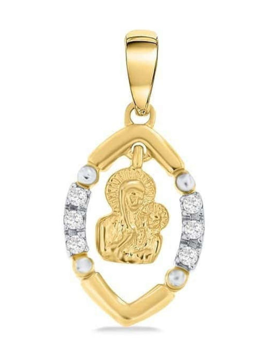 Women's Yellow Gold Talisman 14K Zircon Pa11100063