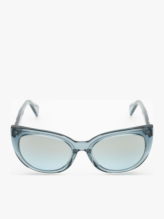 Just Cavalli Women's Sunglasses with Light Blue Plastic Frame and Light Blue Lens JC836 87X