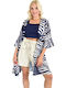Short Women's Kimono Dark Blue