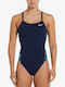 Hydrastrong Multi Print Racerback Αθλητικό Ολόσωμο Μαγιό Μπλε