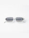 Common Sense Men's Sunglasses with White Plastic Frame and Gray Gradient Lens 473489