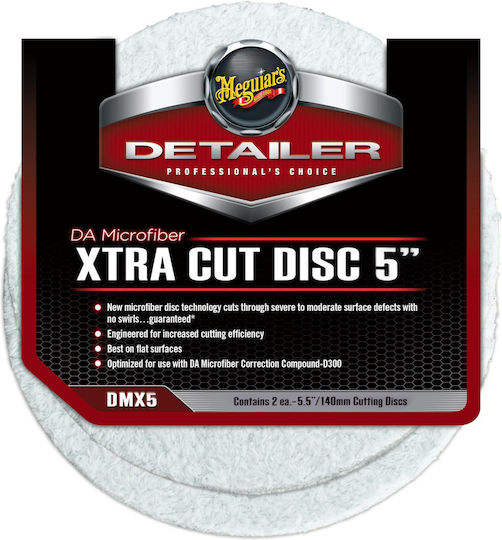 Meguiar’s Microfiber Cutting Pads Detailer DA Microfiber Xtra Cut Disc 140mm 2 Pieces DMX5