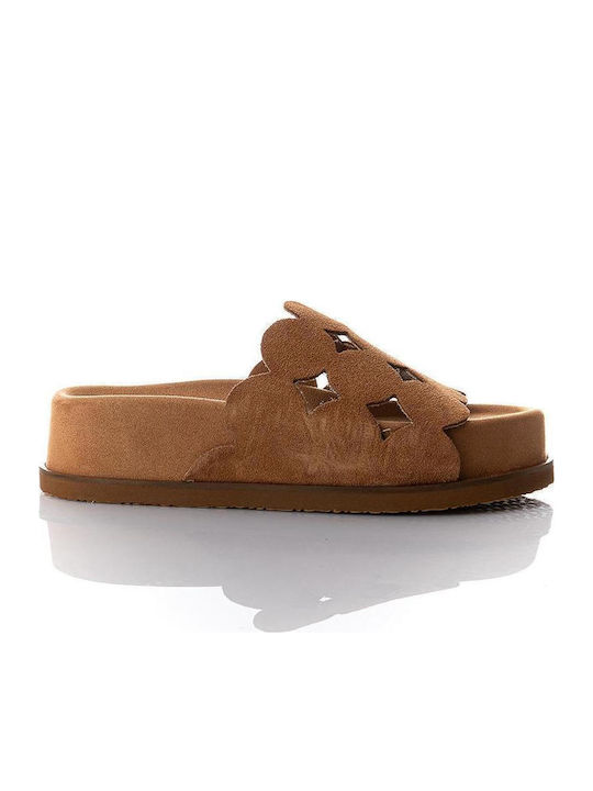 Sofia Manta Women's Flat Sandals in Tabac Brown...