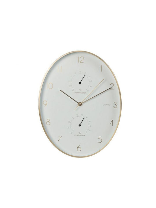 Wall Clock Metallic Gold 34.5x27.1cm