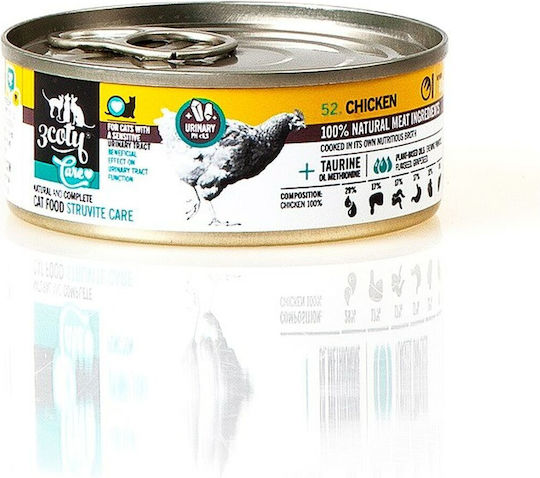 3coty Wet Food for Cats with Chicken Gluten-Free 80gr