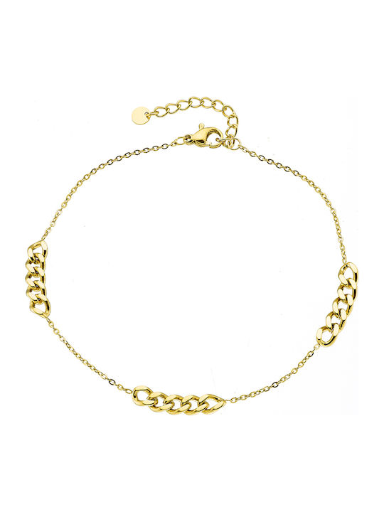 Steel Ankle Chain Gold Plated Art 03767