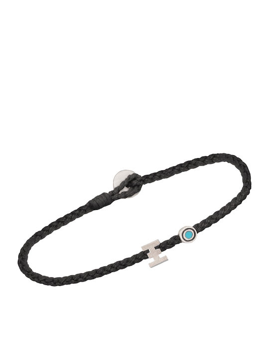 Brățară Snur Argintiu Monogramă Ξ Ochii Protector