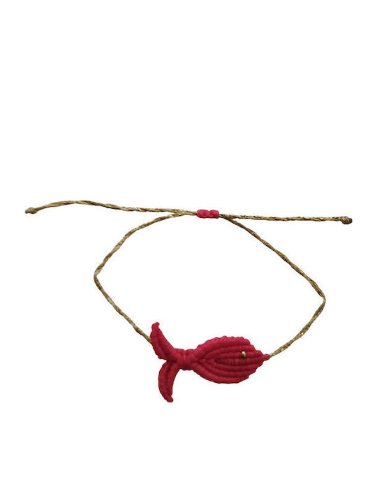 Makramee Armband Technik Rotes Fisch