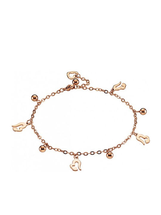 Steel Anklet Chain Rose Gold Art 03736