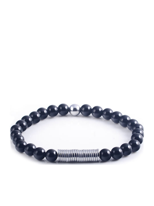 Herren Armbänder Aus Stahl & Schwarzer Onyx Kostenloses Größen Tribute 0230444801
