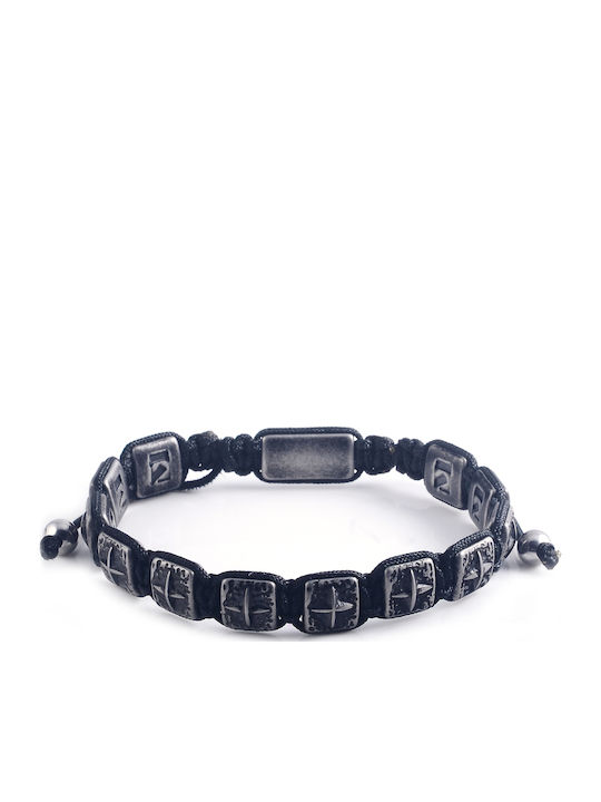 Tribute Herren Armband Edelstahl Stahl Weiß Vergoldet