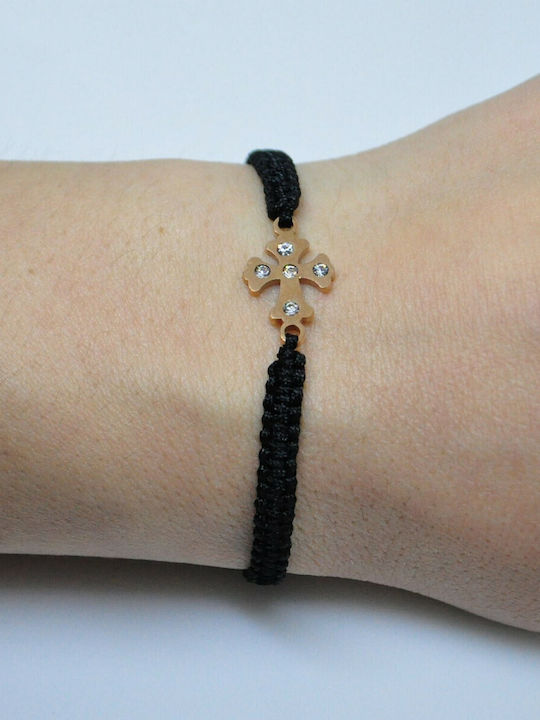 Makramee Armband Mit Osterkerzen Kreuz 58966-81 Schwarz
