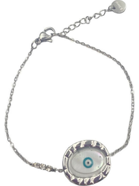 Sl0057-1 Women's Silver Stainless Steel Bracelet V-store