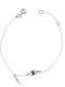 Bracelet Eye Cross Silver Stones Zircon
