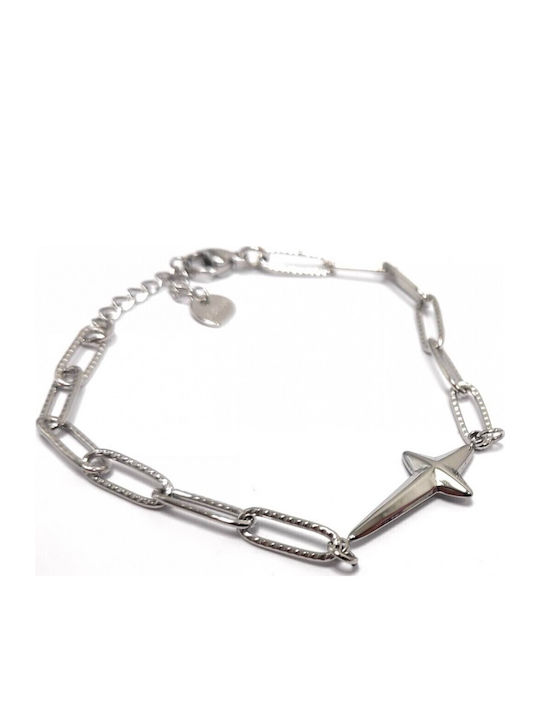 Karmafashion Brățară Pentru Femei Din Oțel 316L Lanț Cruce Argintiu 2212-102a Karmafashion Brățară Pentru Femei Din Oțel 316L Lanț Cruce Argintiu 2212-102a