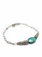 Karmafashion Damen Armband Stahl 316l Kette Türkis Silber 2212-162a