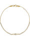 Women's Gold 14K Bracelet with White Zircon Stones Vrv-22198y