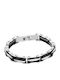 Stahlarmband Hand Schwarz Silber Br-art00101bl1