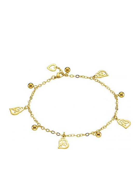 Steel 316L Gold Anklet Chain Width 2.00 Mm Alp-art03719g