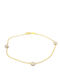 Gold Two-Tone Women's 14K Bracelet Butterflies Zircon Code 102468