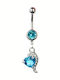 Belly Button Earring Heart Surgical Steel