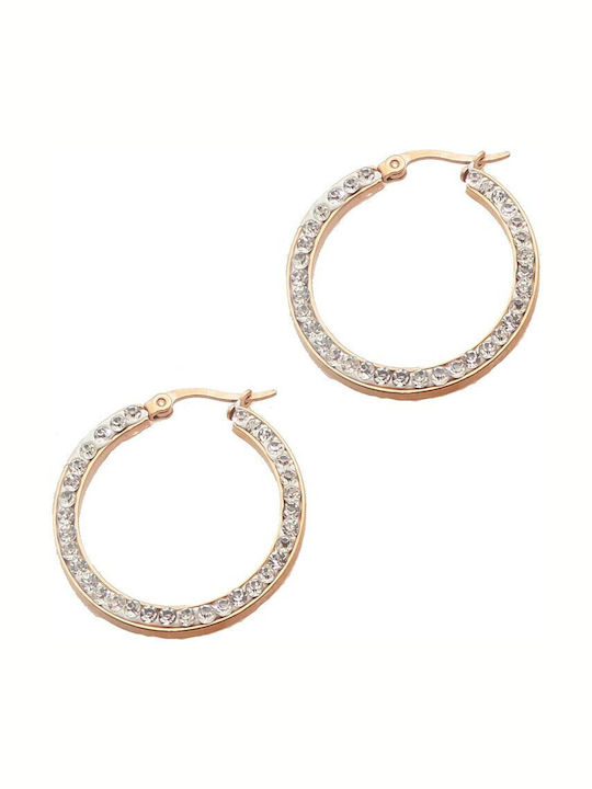 Fantazy Rose Gold Hoop Earrings 810395-2 Fantazy Rose Gold Hoop Earrings 810395-2