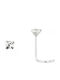 Precious Nose Stud Single Platinum 14K Dgsc-sqw Transparent