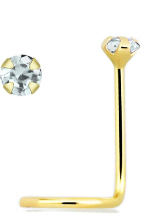 Sofistico Nose Piercing Gold 14K Genuine Aquamarine Npg-aq Blue