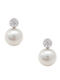 Art D Earrings White Gold 9K Pearls Ade-p-160