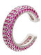 Σκουλαρίκι Ear Cuff Ροζ Strass