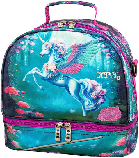 Polo Kid's Fun School Insulated Backpack Lunch Bag 6lt Multicolour Unicorns 26 x 15 x 24cm