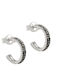Silverline Ασημένια Unisex Σκουλαρίκια Ορυκτές Πέτρες Μαρκασίτη