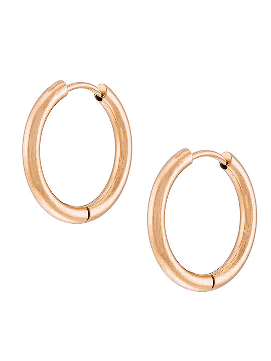 Unisex Ohrringe Kriikaia Stahl 316 L Rosa-Gold 10mm Art 02099-10